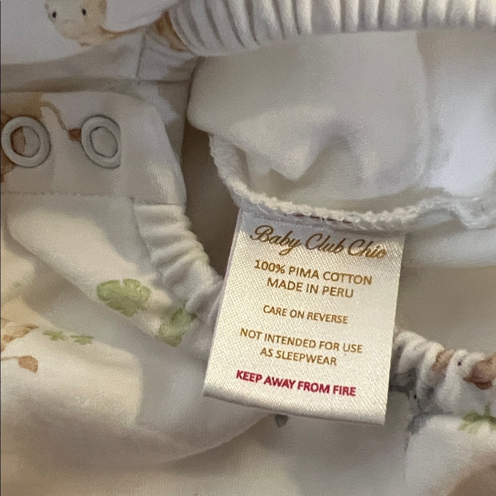 Baby Club Chic Safari Adventure Pima Cotton Bubble  Peru size 3-6M - Picture 5 of 5